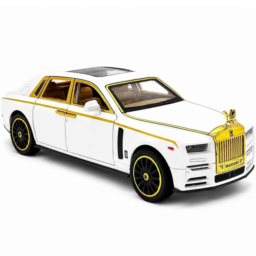 Модель автомобіля Rolls-Royce Phantom Mansory 1:24 металева машинка світло звук відкриття дверей капота та багажника інерційна