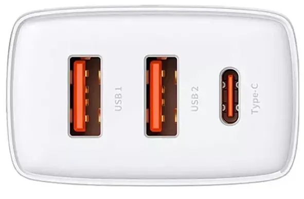 Мережевий зарядний пристрій Baseus Cube Fast Charger 2 USB+Type-C 30 W P10111402213-00 White - фото 4