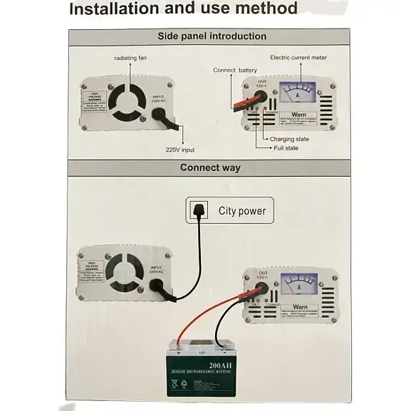 Зарядное устройство для UKC Battery Charger MA-1210A 12V, 10A, 75АН (1888_514) - фото 6