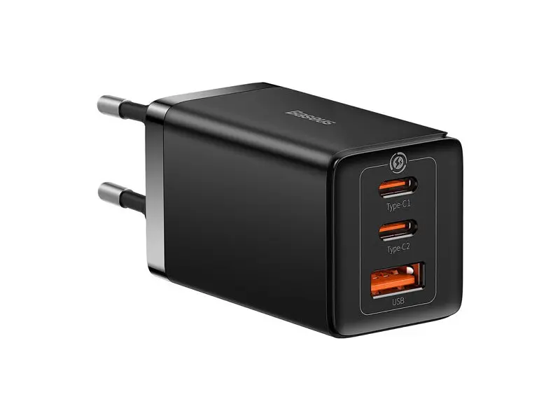 Зарядний пристрій BASEUS GaN5 Pro Fast Charger 2C+U 65 W w/Type-C to Type-C Black (CCGP120201) - фото 3