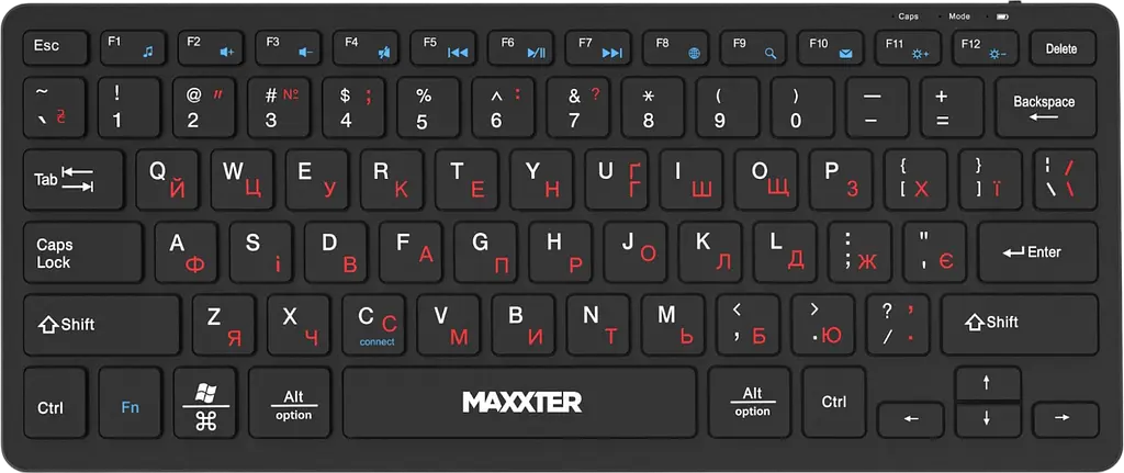 Клавіатура бездротова Maxxter KBW-C01B-UA Black - фото 4