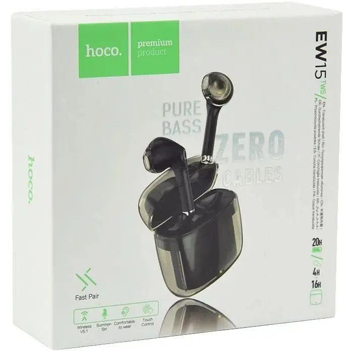 Беспроводные навушники в кейсе Hoco EW15 Bluetooth 5.1 tws - фото 4