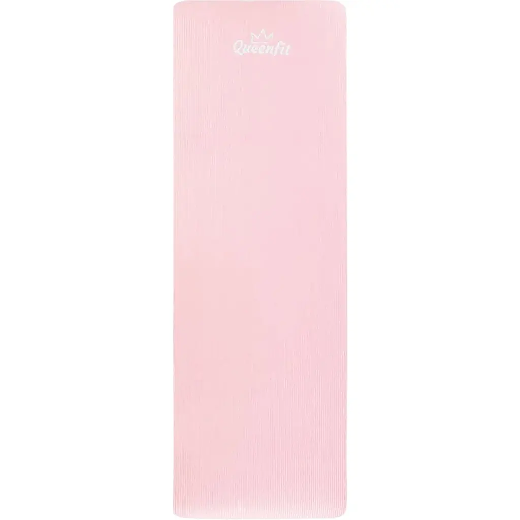 Килимок для фітнесу та йоги Queenfit NBR 1.5 см рожевий - фото 2