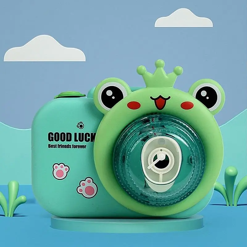 Фотокамера-генератор мильних бульбашок 9996 Children's camera Frog / Green - фото 2