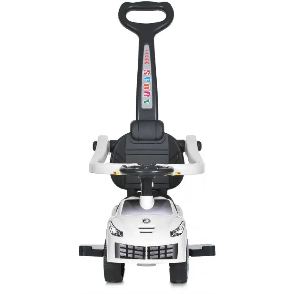 Дитяча каталка-толокар Bambi Racer M 5728L-1 з батьківською ручкою білий - фото 3