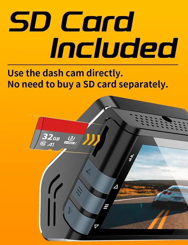 Відеореєстратор IIWEY J01 4K Front Dash Cam з WiFi, Car Dash Cam Корпус з алюмінієвого сплаву, 3-дюймова РК-камера відеореєстратор - фото 7