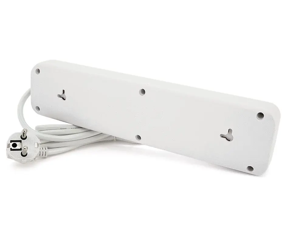 Мережевий фільтр подовжувач Voltronic F-25, 5 розеток EU, 2 м, 3х0,75 мм, 2500 W, White - фото 2