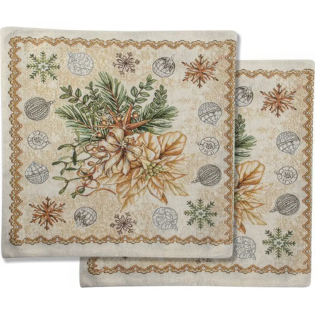 Наволочка гобеленова Lefard Home Textile Tinsel Lurex 47х47 см (715-386) - фото 2