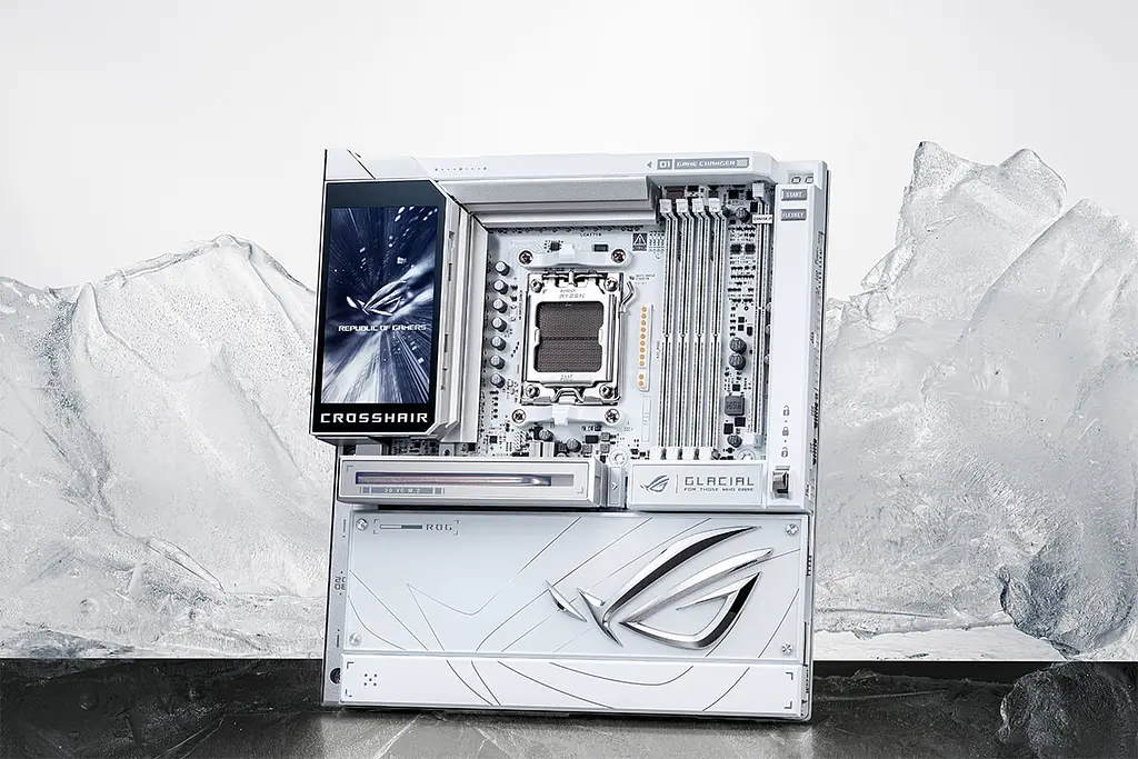 ASUS Материнська плата ROG CROSSHAIR X870E GLACIAL sAM5 X870E 4xDDR5 M.2 USB Type-C Wi-Fi BT E-ATX білий - фото 4