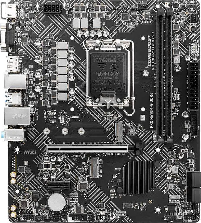 Материнська плата MSI PRO H610M-G DDR4 (PRO H610M-G DDR4) (Socket 1700, Intel H610, Micro-ATX)