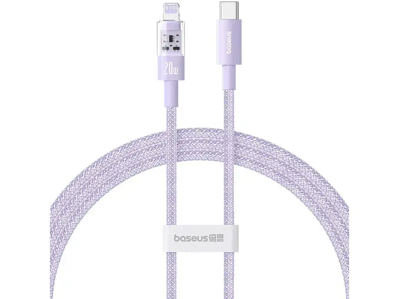 Кабель Lightning BASEUS Gem Fast-Charging Data Cable USB Type-C to Lightning 20W 2m Nebula Purple (P10373001511-01)