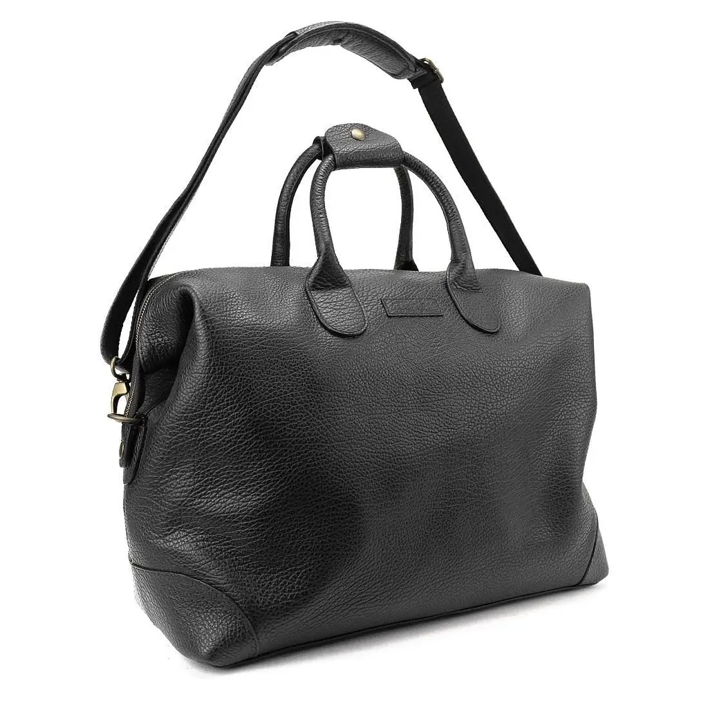 Невелика дорожня сумка із міцної шкіри буйволу Tavinchi CH-10010A-P чорна - фото 6