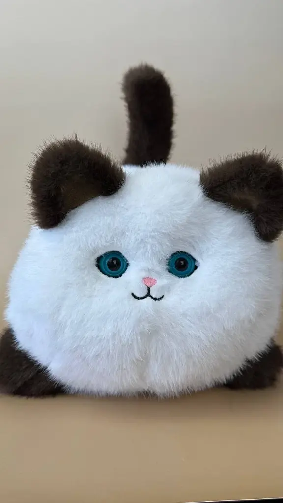 Інтерактивна м'яка іграшка AiDA Smart Blinking Cat біло-коричнева - фото 3