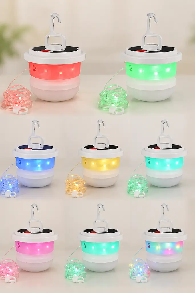 Кемпінговий ліхтар із сонячною батареєю RGB WITH 10M LED STRIP BL YX669 / Підвісна лампа для кемпінгу / Світильник сонячною панеллю - фото 3