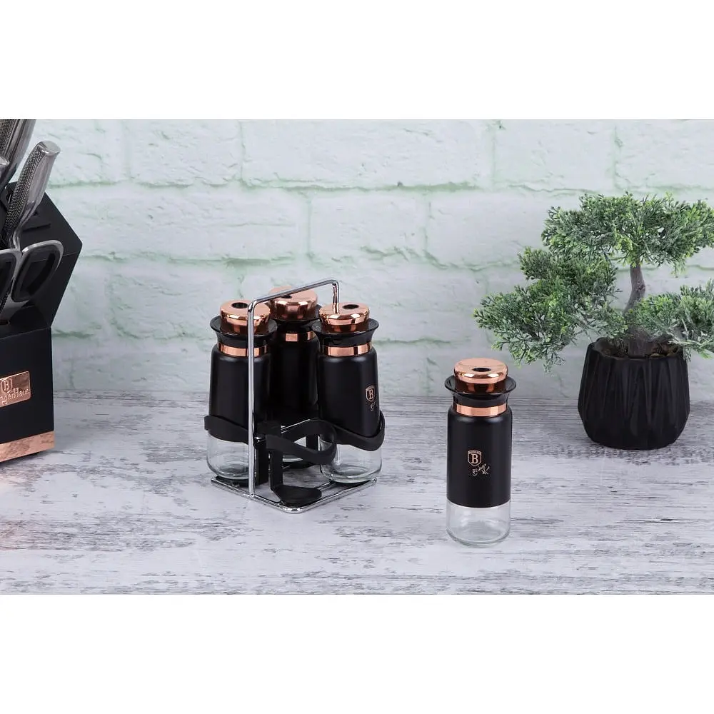 Набір для спецій Berlinger Haus Black Rose Collection на підставці 4 шт. (BH 1999) - фото 5