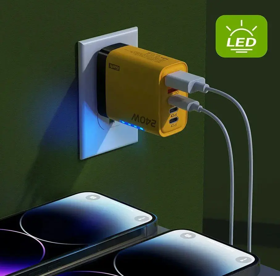 Універсальний зарядний пристрій Voltronic GaN із швидким заряджанням, 5-Port USB 240W - фото 4