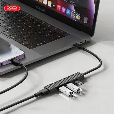 Концентратор XO USB-C 4-in-1 порти XO (HUB014B.black) (HUB014B.black) - фото 4