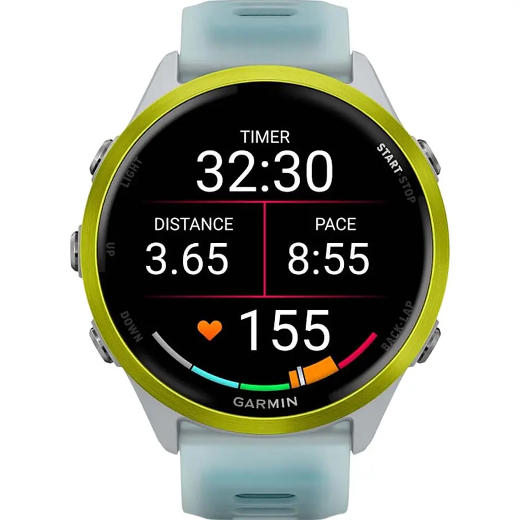 Смарт-часы Garmin Forerunner 570 47mm Amp Yellow Aluminum with Translucent Whitestone/Turquoise Band (010-02971-01) [138715] - фото 6