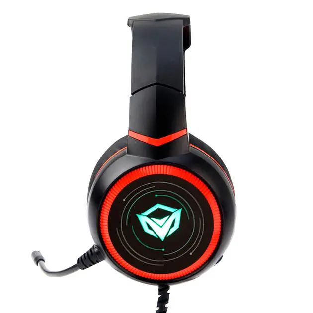 Дротова ігрова гарнітура Meetion Gaming Backlit HiFi MT-HP030, USB, 2.2m, black - фото 2
