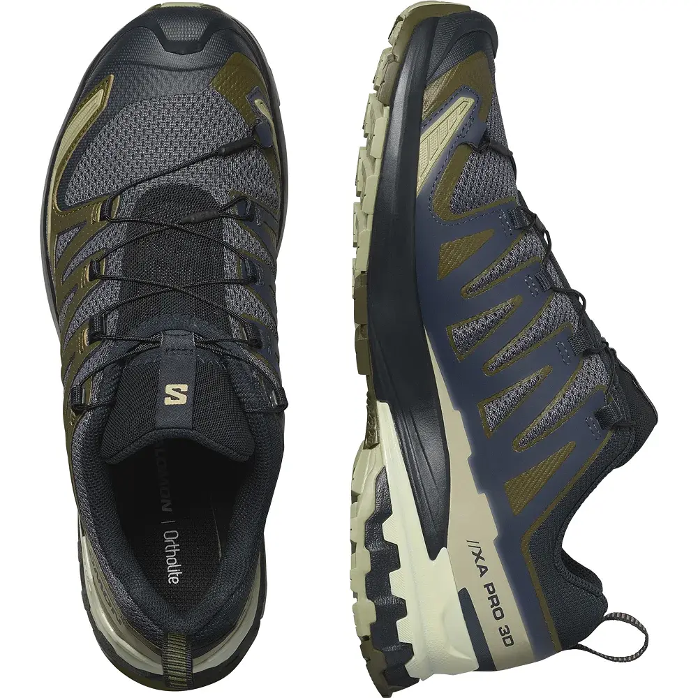 Кроссовки Salomon outdoor XA Pro 3D V9 7 India Ink/Olive Night/Aloe Wash - фото 5