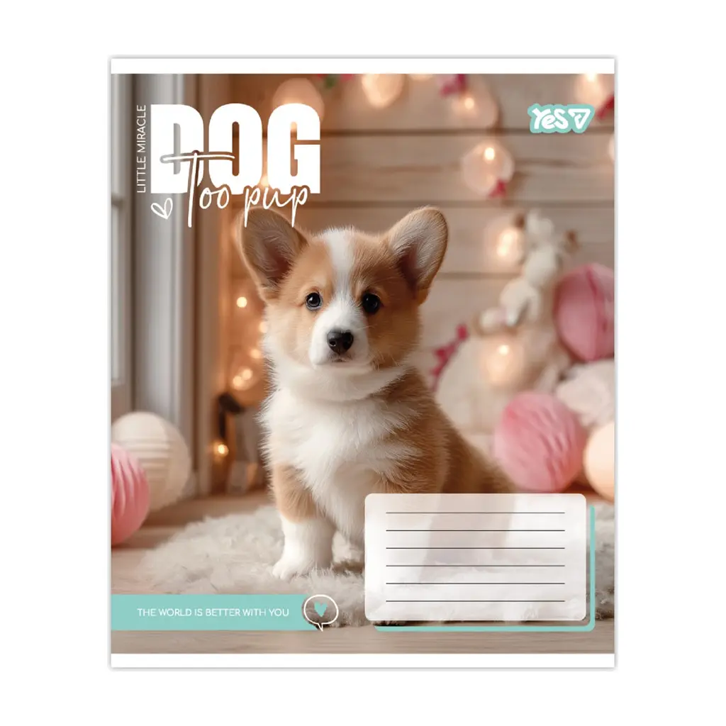 Зошит Yes Dog too pup А5 12 аркушів лінія (768732), в асортименті - фото 4