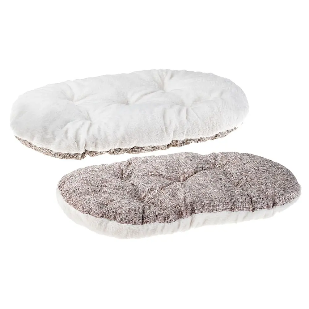 Лежак для собак і котів Ferplast Dandy F 55 зі штучним хутром коричневий 55×41×15 см 82942098 - фото 2