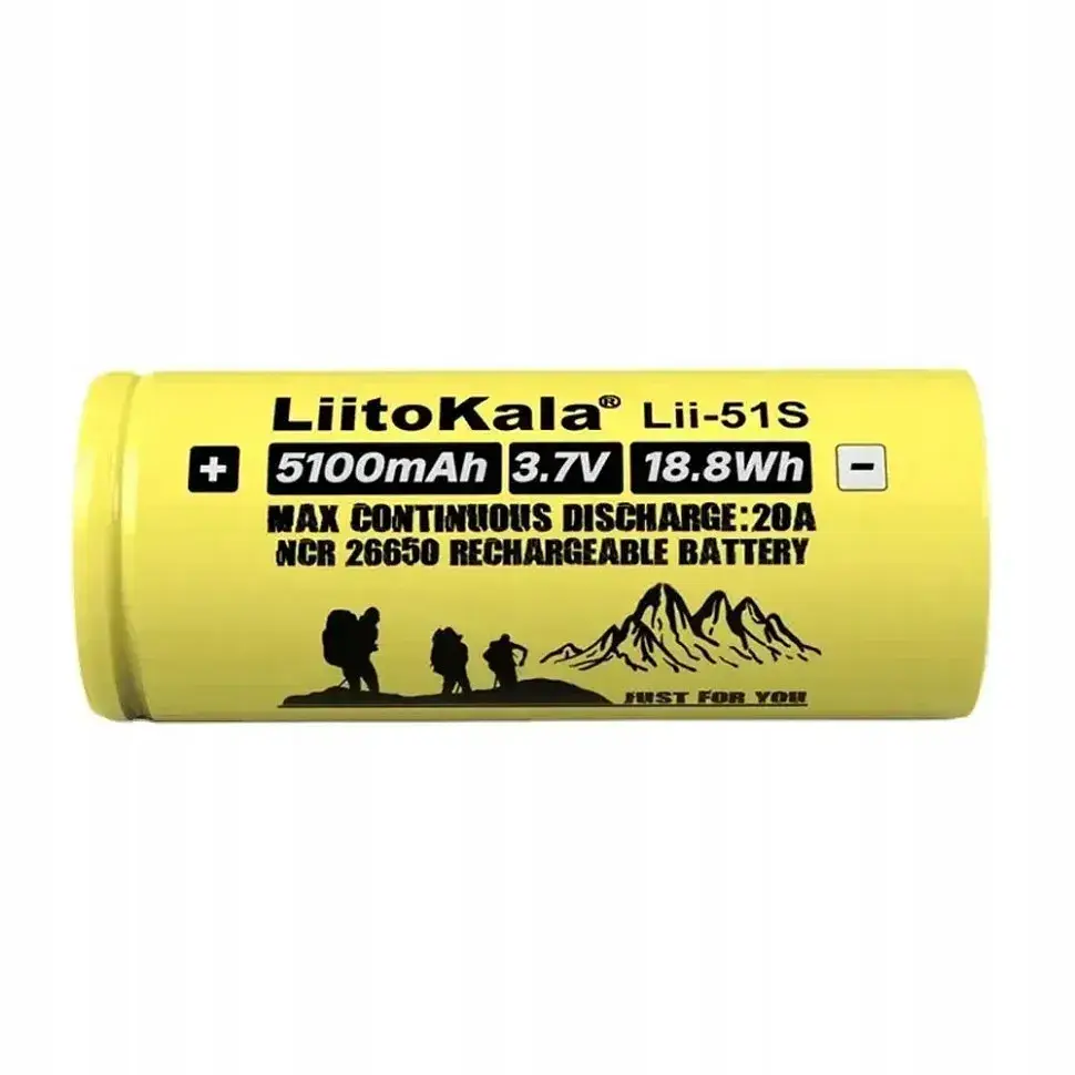Акумулятор Liitokala Lii-51S-PCB 5100 mAh 20A 26650 Li-ion - фото 2