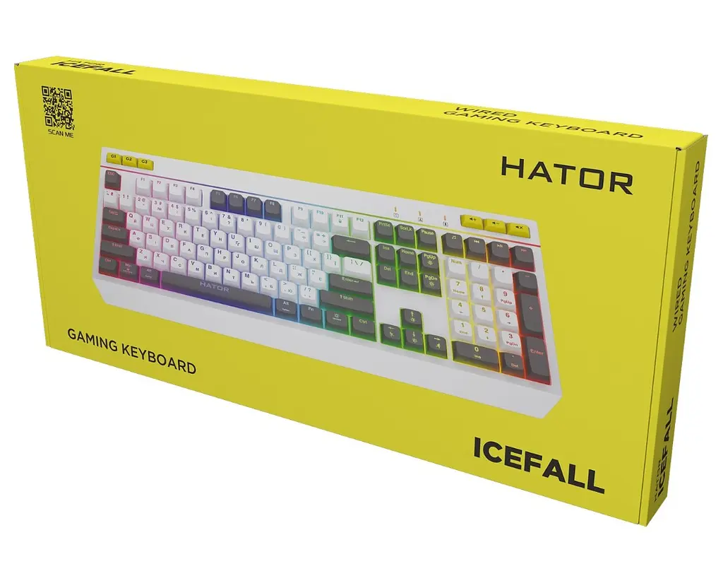 Клавіатура ігрова мембранна HATOR HTK-402UA USB Icefall Black - фото 8
