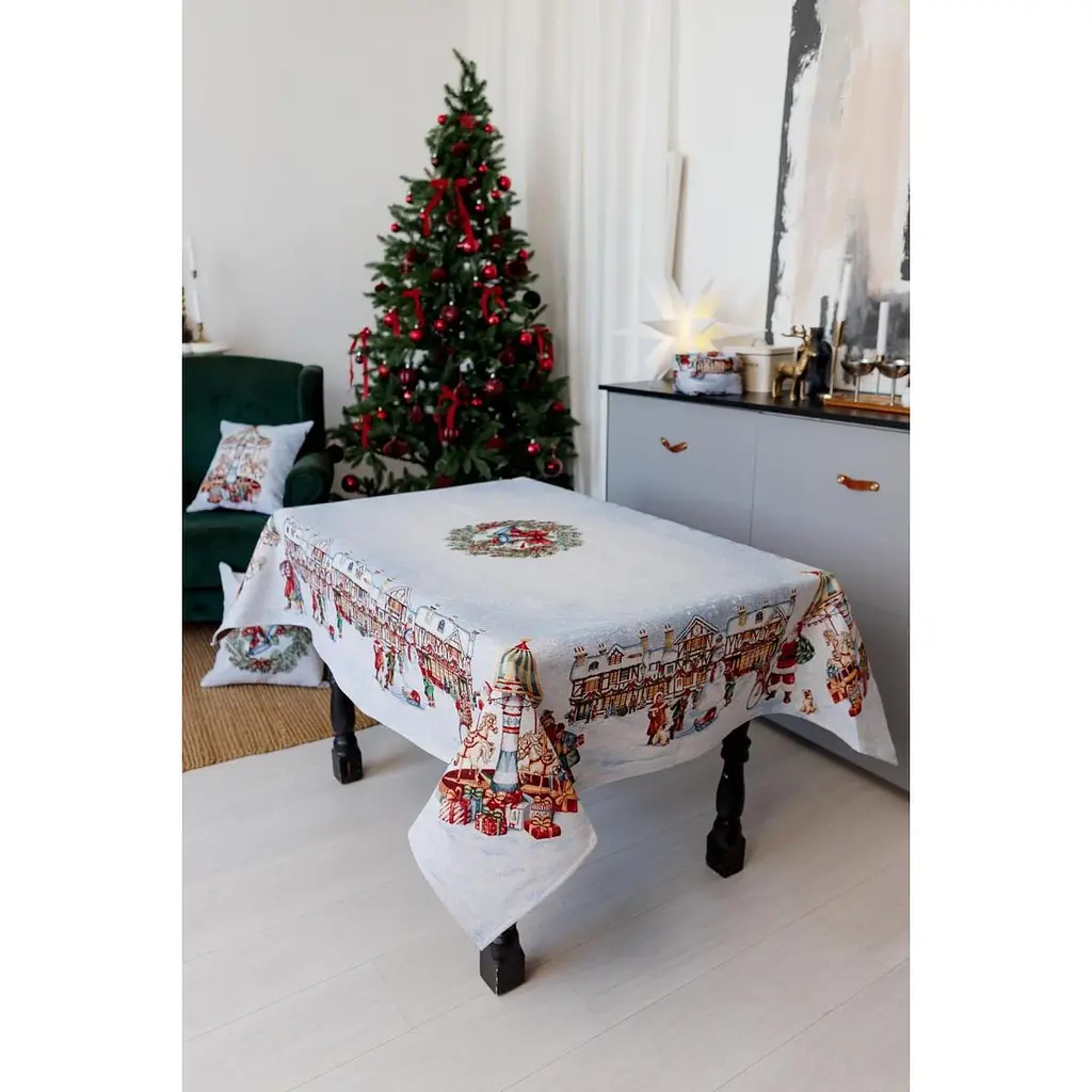 Скатерть гобеленовая Прованс Carousel с люрексом 135 x 140 см (41783) - фото 2