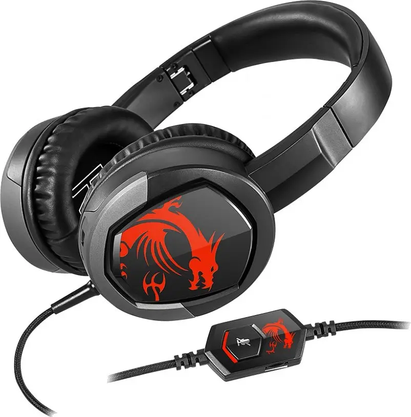Наушники игровые MSI Immerse GH30 Black / Red с микрофоном - фото 5