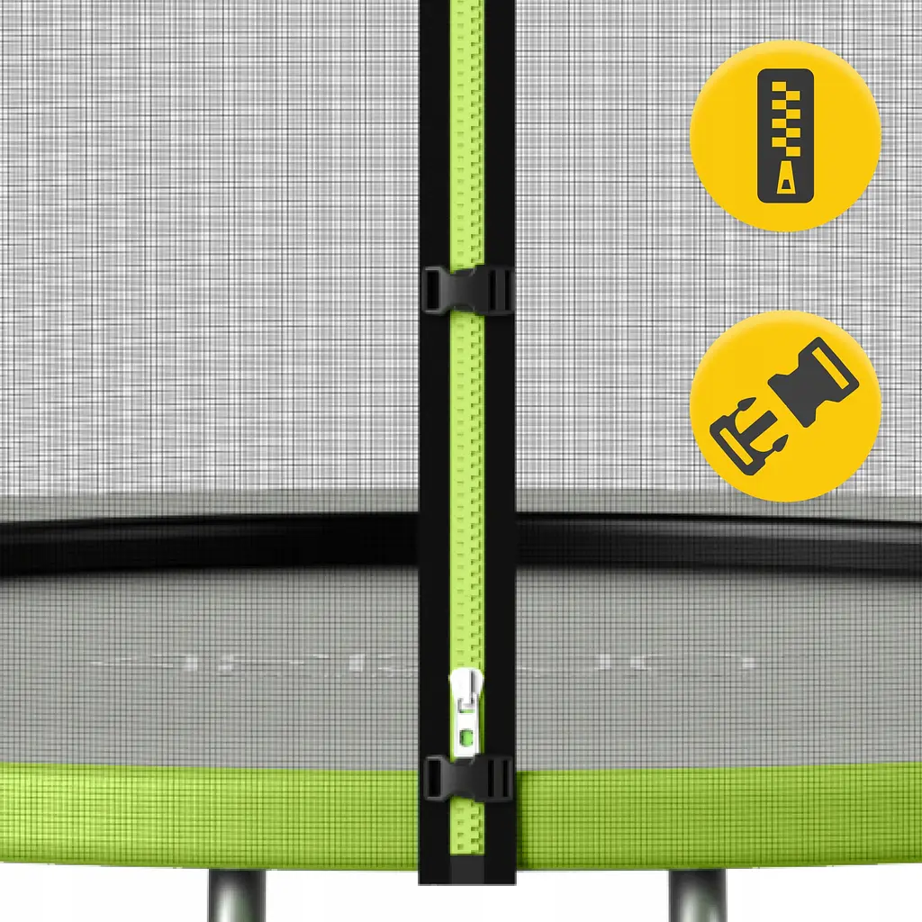 Батут із зовнішньою сіткою 4FIZJO Classic 12FT 374 см Black/Green (P-5907739312914) - фото 8