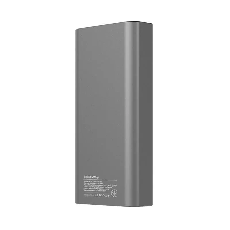 Універсальна мобільна батарея ColorWay 20000mAh Сірий (CW-PB200LPH3GR-PDD) - фото 4