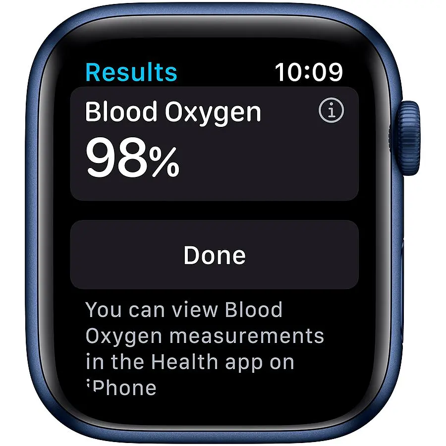 Смарт-часы Apple Watch Series 6 GPS 44 mm Blue Aluminium Case with Deep Navy Sport Band - Regular Model A2292 (Grade C) Seller Refurbished - фото 3