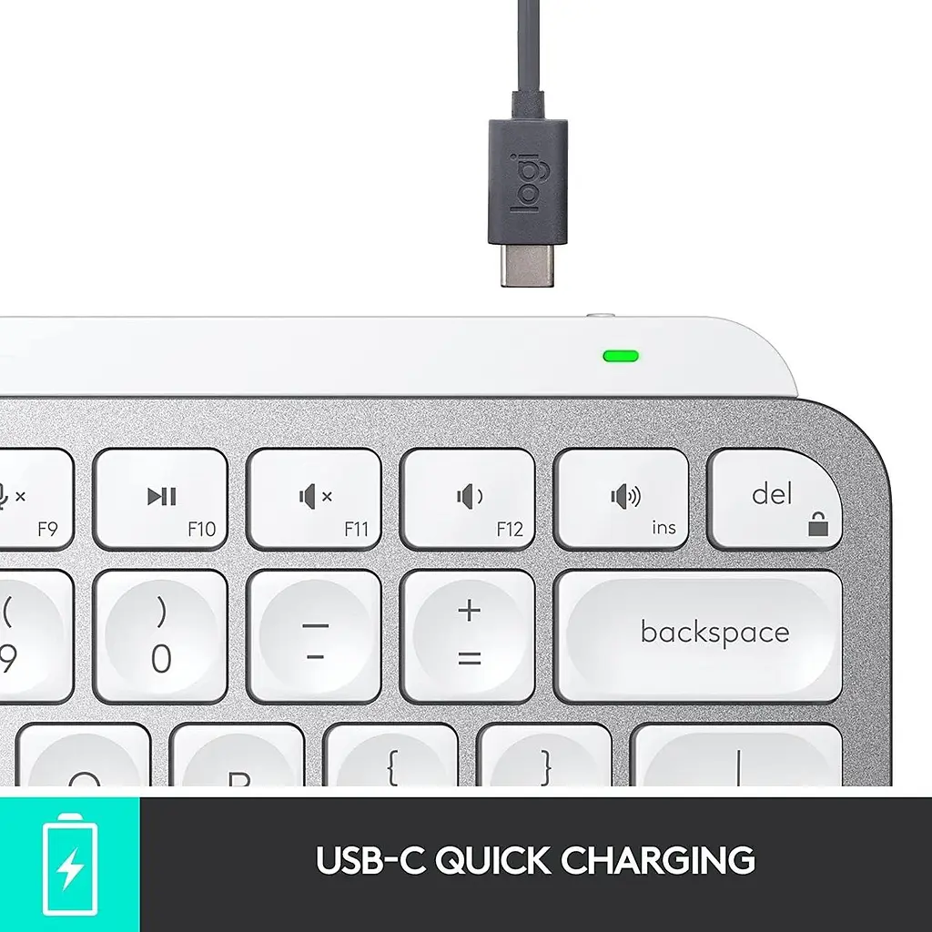 Клавіатура Logitech MX Keys мінімалістська та бездротова з підсвічуванням, компактна, Bluetooth, підсвічування Б\в - фото 6