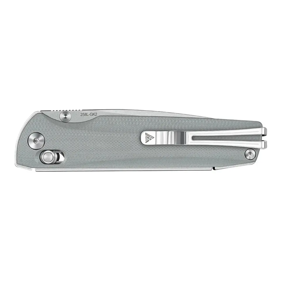 Ніж складаний туристичний SRM Terrier 258L-GK2 (9.3 см) 140Cr / G10 сірий - фото 7