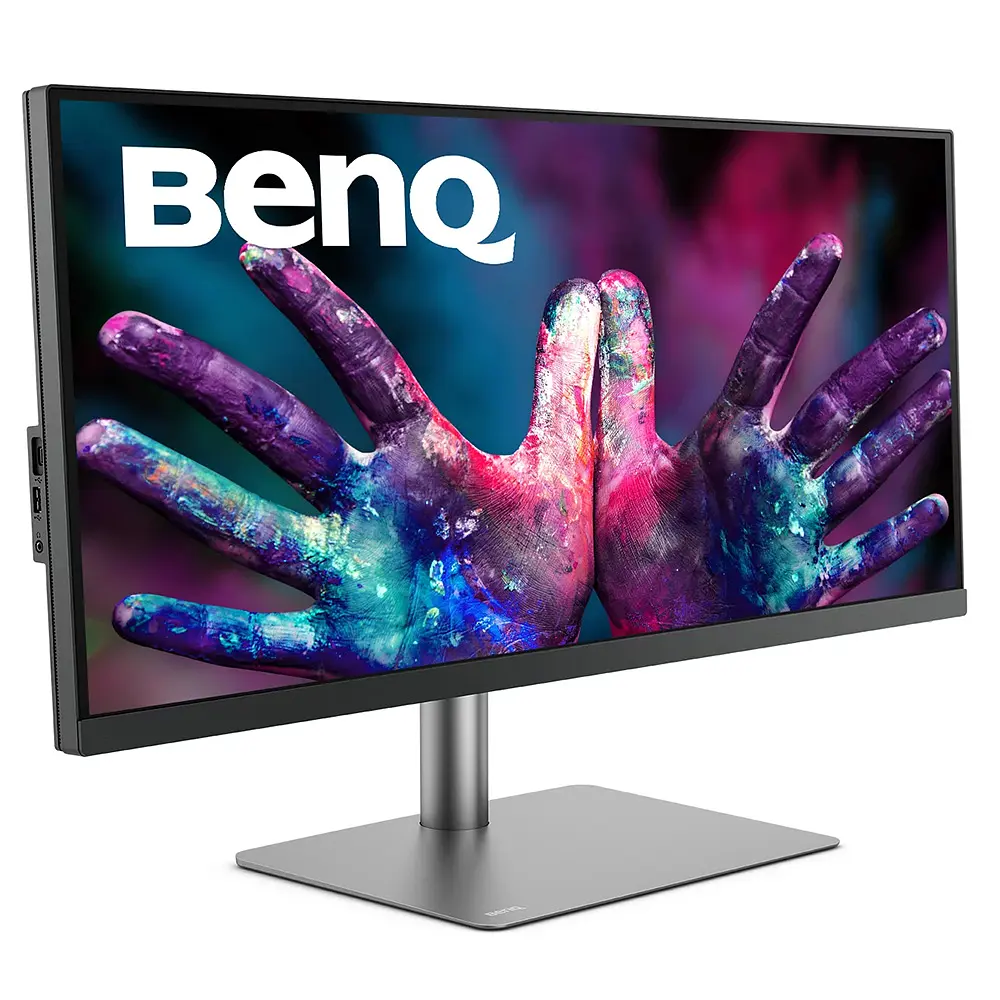 TFT 34" BenQ PD3420Q, IPS, WQHD, 2 x HDMI, DP, USB-C, USB-hub, HAS, колонки, темно-сірий - фото 3