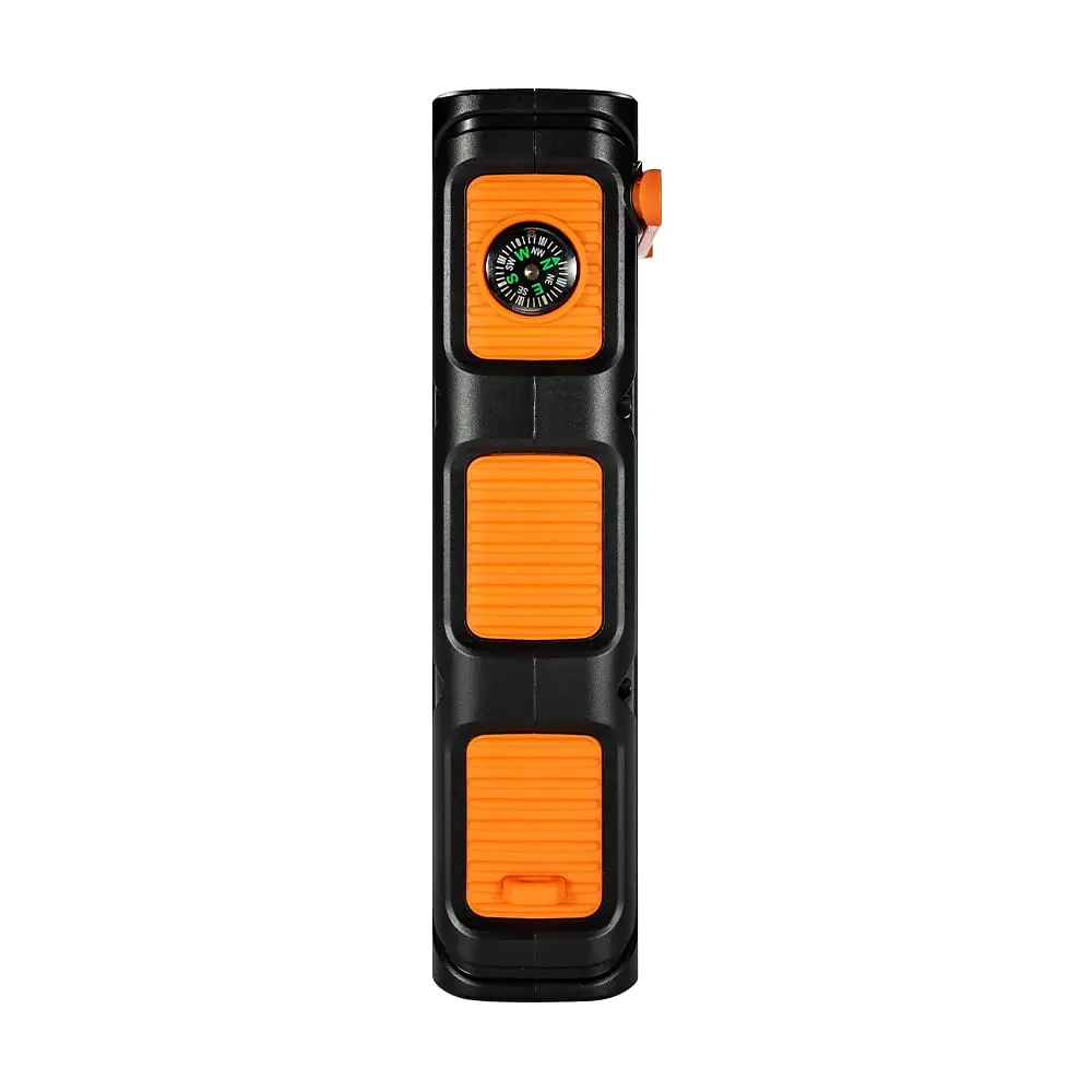 Повербанк з сонячною панеллю 30000mAh Power Bank Kraft KPB-U1930HCSL Orange ліхтар, динамогенератор (43-00065) - фото 2