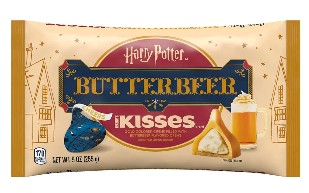 Шоколадні цукерки Hershey's Kisses Harry Potter Butterbeer Flavored Easter Candy 255г