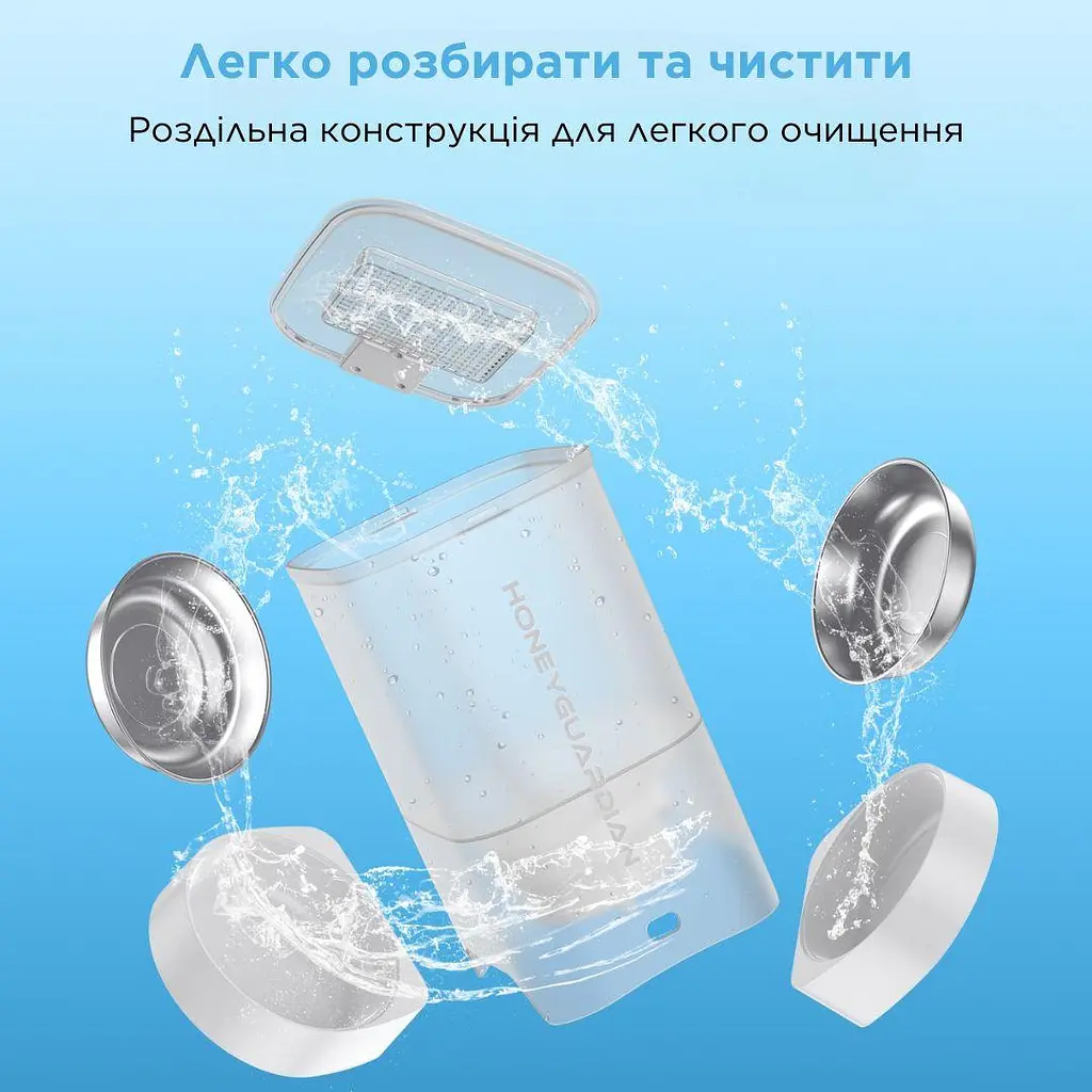 Автоматична годівниця для котів HoneyGuaridan A305D 5 л з двома мисками, білий - фото 8