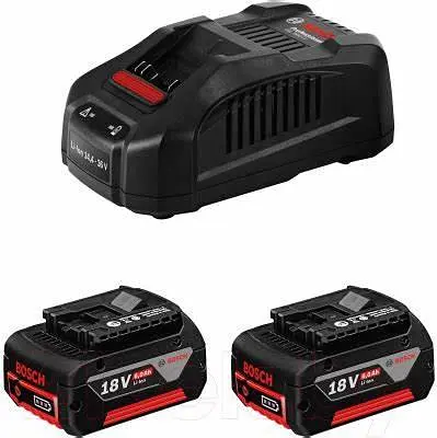 Набор аккумуляторов и зарядных устройств Professional GBA 2х18В Bosch hoz0014329 - фото 2