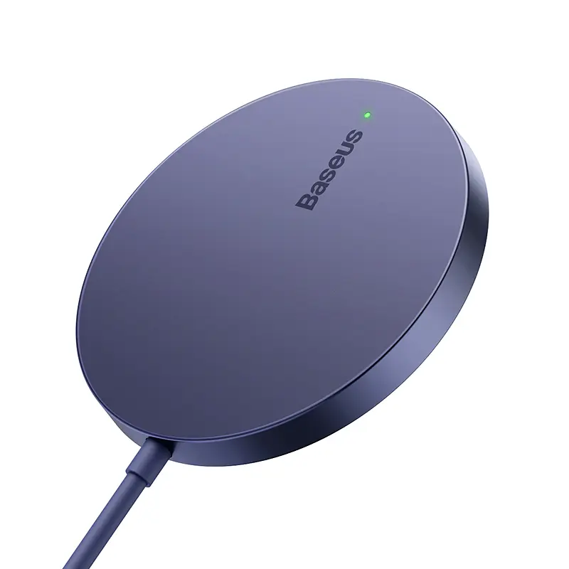 Бездротовий зарядний пристрій Baseus Simple Mini3 Magnetic Wireless Charger 15W Dusty Purple (CCJJ040205) - фото 6