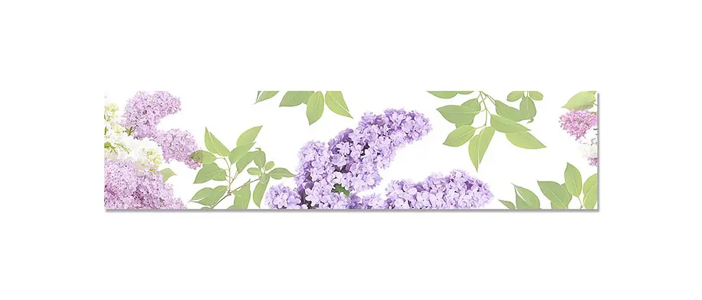 Вініловий кухонний фартух Ніжна Бузок наклейка для кухні ПВХ листя Квіти Фіолетовий Happy Pocket Z181635 - фото 7