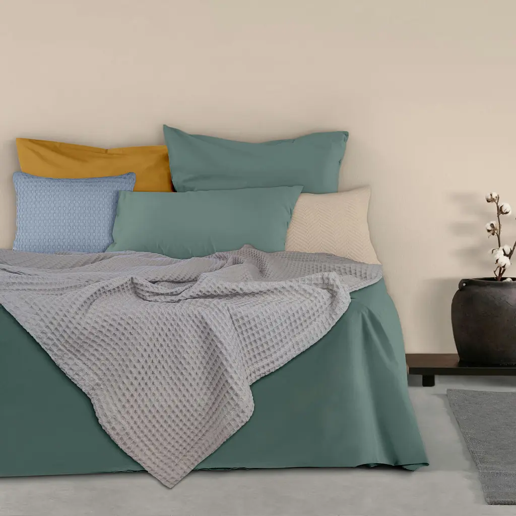 Плед покривало Cosas Smoky Greek Waffle 230х240 см вафельне (Blanket_36Smoky_GreekWaffle_230x240) - фото 2