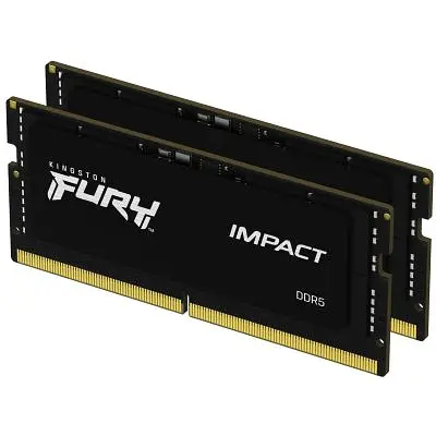 Модуль пам'яті для ноутбука SoDIMM DDR5 64GB (2x32GB) 4800 MHz FURY Impact Kingston Fury (ex.HyperX) (KF548S38IBK2-64) - фото 4