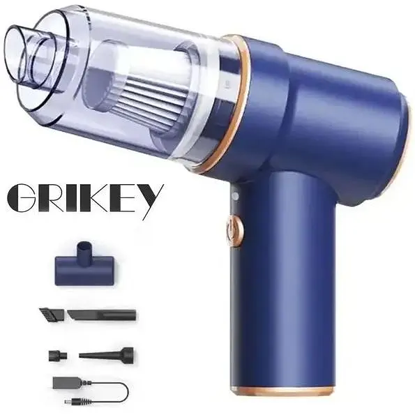 Ручний пилосос Grikey F1 бездротовий портативний 2 в 1 два режими вдув/видув 120W Синій (GK534) - фото 2