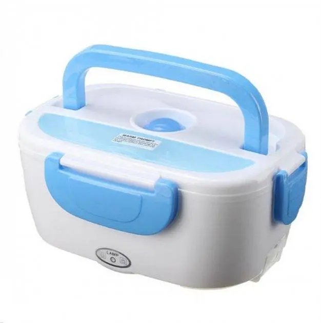 Электрический ланч-бокс контейнер Electronic Lunchbox YS 001 40 W с подогревом термос для еды голубой - фото 4