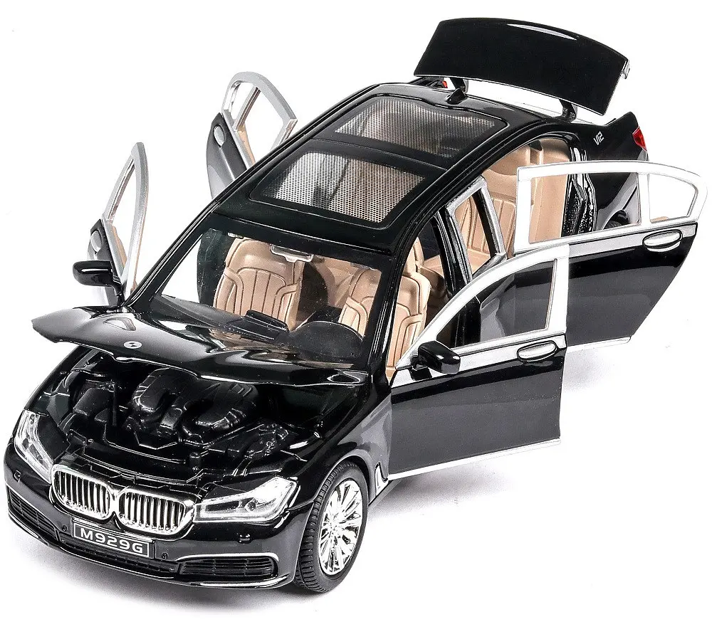 Колекційна металева модель автомобіля АвтоЕксперт BMW 760Li з інерцією, світлом та звуком 1:24 - фото 6