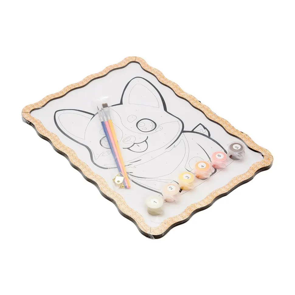 Картина по номерах Коргі Puz-22941 формат А4 пензлик, фарби, кріплення для стіни - фото 2