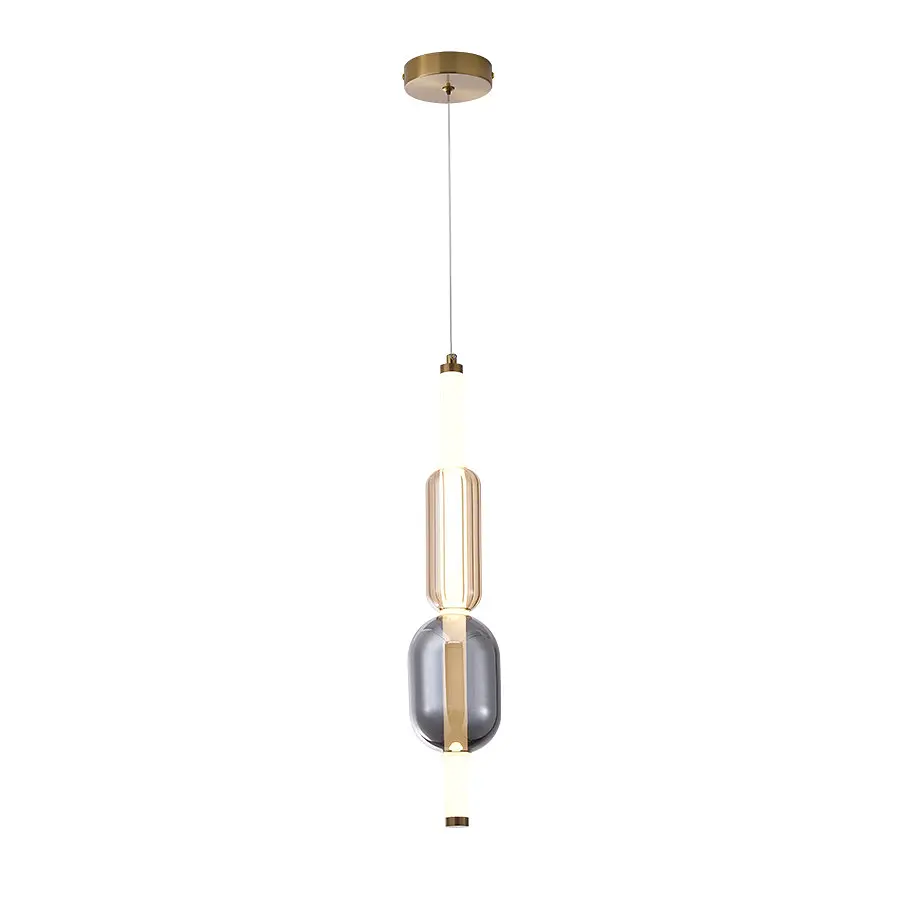 Подвесной светильник LED Levistella 788P68156 AB+SM, 7W, 4000K, стекло, современный стиль для гостиной - фото 2