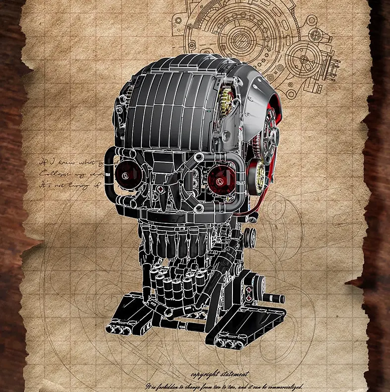 Конструктор череп MJI Skeleton механічний від  для дітей та дорослих  1099 деталей - фото 8